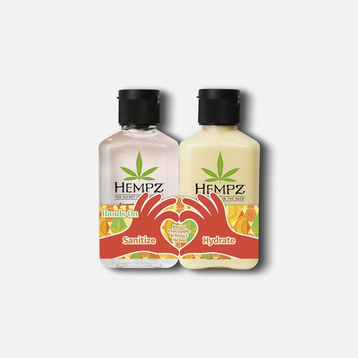 Hempz Sweet Pineapple & Honey Melon Sanitizer & Lotion Duo
